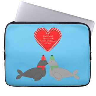 Cute jul Kissing Sälar Laptop Fodral