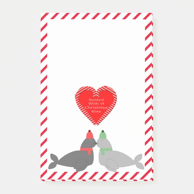 Cute jul Kissing Sälar Post-it Block (Framsida)