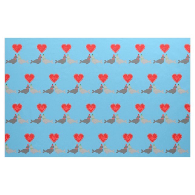 Cute jul Kissing Sälar Tyg (Fat Quarter)