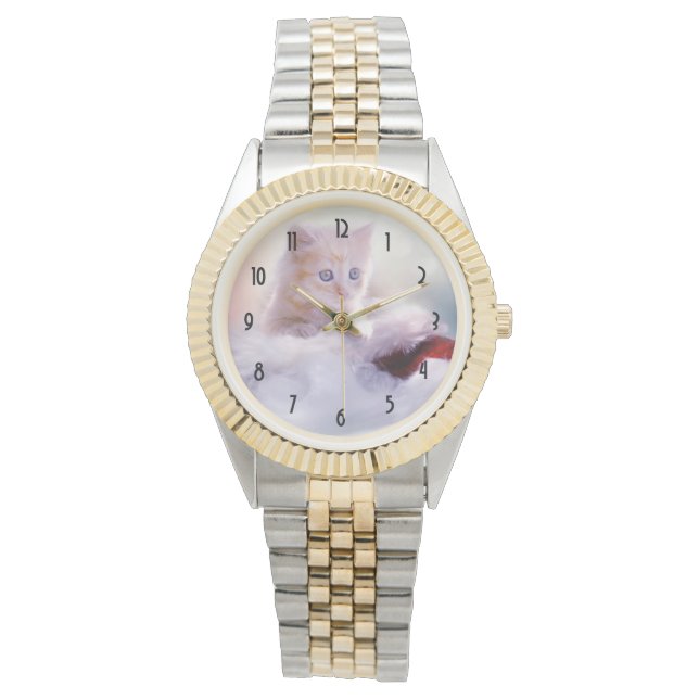 Cute Jul Kitten Photograph Armbandsur (Framsida)