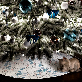 Cute jul Kittens Julgransmatta Borstad Polyester