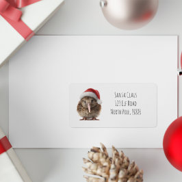 Cute Jul Kiwi, anpassningsbar Adressetikett