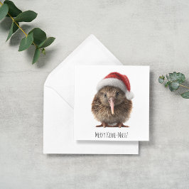 Cute Jul Kiwi, anpassningsbar Inbjudningar