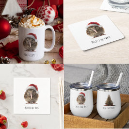 Cute Jul Kiwi, anpassningsbar Underlägg Papper Kvadrat