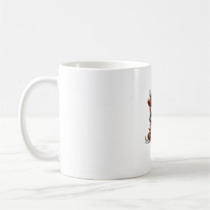 Cute jul Ljus Highland Cow Funny jul Kaffemugg