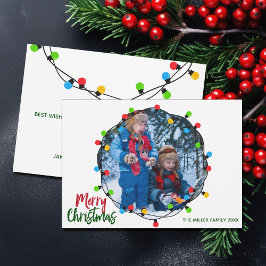 Cute jul Ljus Kids Photo Julkort