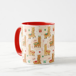 Cute jul Llamas Mugg