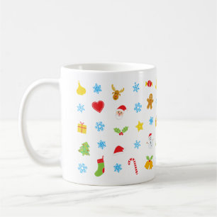 Cute jul mönster kaffemugg