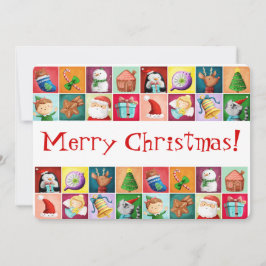 Cute jul-Mönster-kort Julkort
