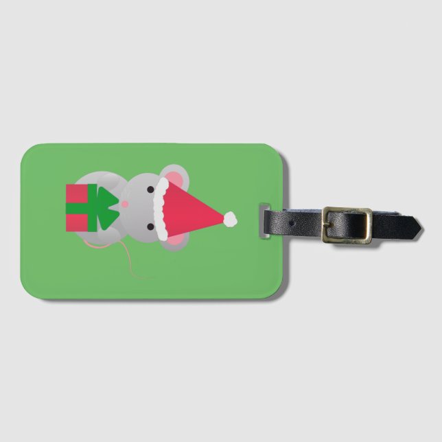 Cute Jul Mouse Bagagebricka (Framsida horisontal)