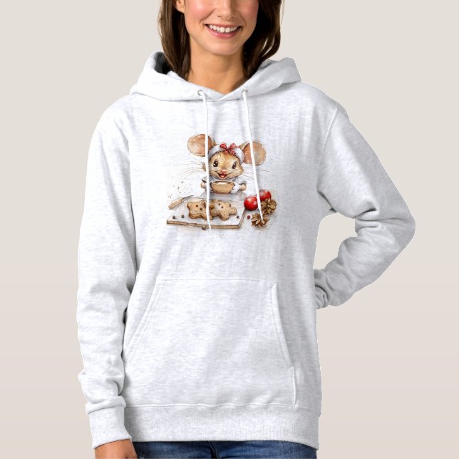 Cute Jul Mouse Chef T Shirt (Framsida)