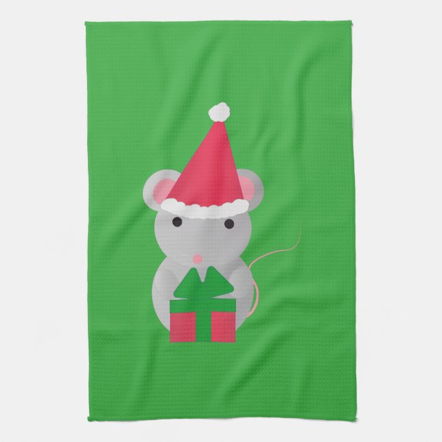 Cute Jul Mouse Kökshandduk (Vertikal)