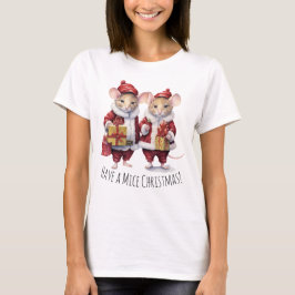 Cute jul Mouse Mice Chrismasy Sweet Animal T Shirt