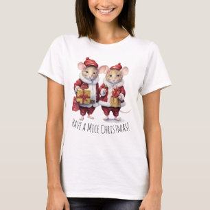 Cute jul Mouse Mice Chrismasy Sweet Animal T Shirt