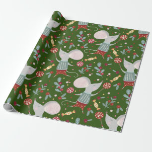 Cute Jul Mouse Mönster Presentpapper