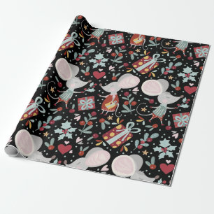 Cute Jul Mouse Mönster Presentpapper