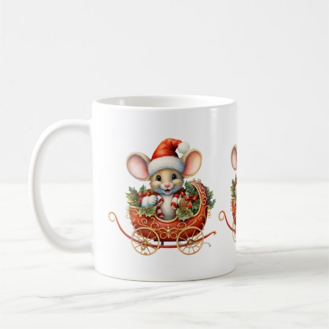 Cute Jul Mouse Mugg (Vänster)