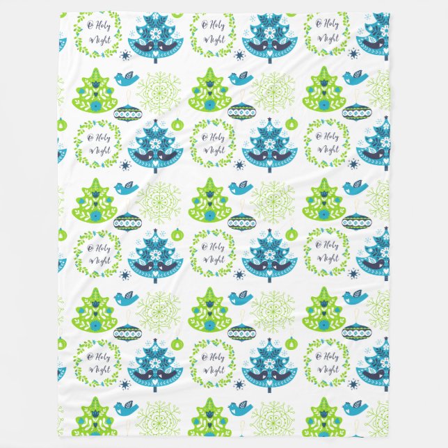 Cute jul O Heliga NattFleece Blanket Fleecefilt (Framsidan)