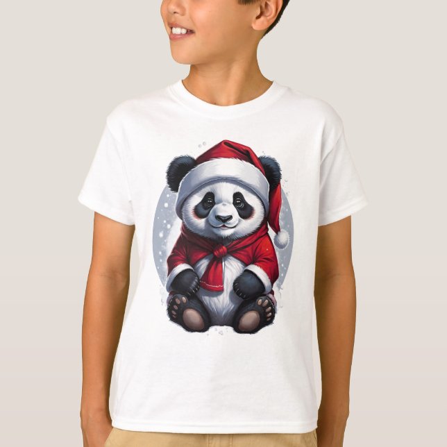 Cute Jul Panda T Shirt (Framsida)