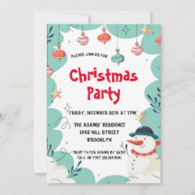 Cute Jul Party-inbjudan