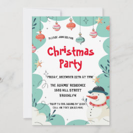 Cute Jul Party-inbjudan Inbjudningar