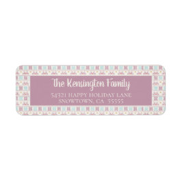 Cute jul Pastel Sweater Mönster Returadress Etikett