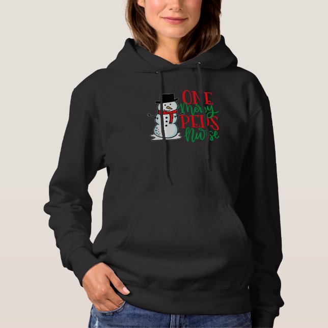Cute Jul Peds Nurse Pediatriska Snögubbe Nursi T Shirt (Framsida)