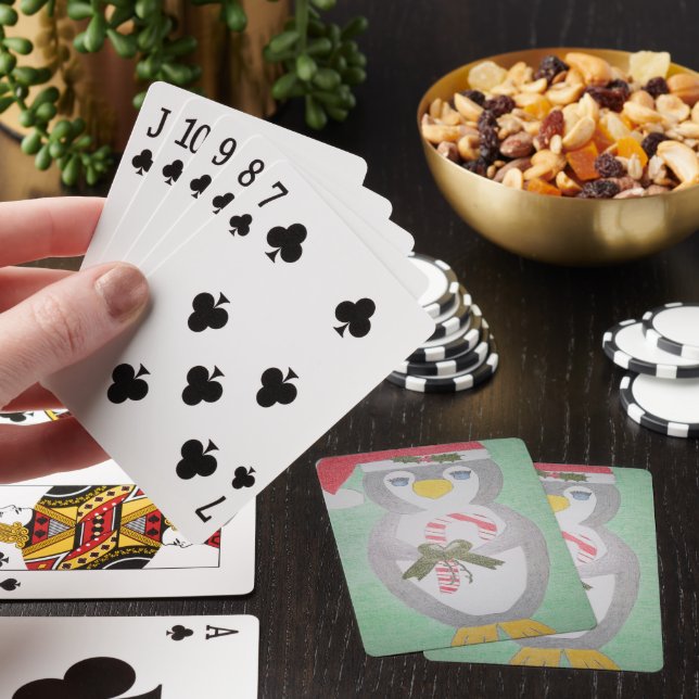 Cute jul Penguin Casinokort (På plats)