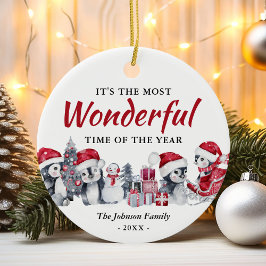 Cute jul Penguin Julgransprydnad Keramik