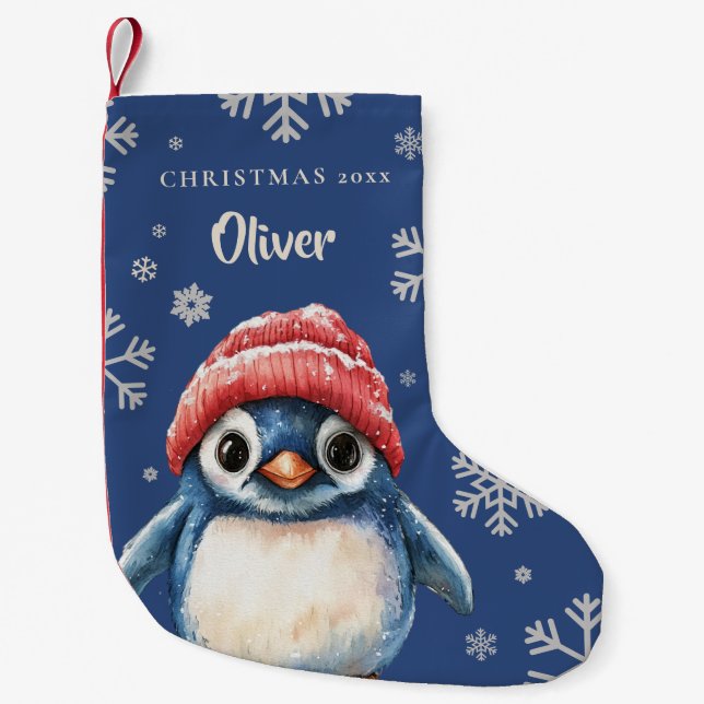 Cute jul Penguin Liten Julstrumpa (Framsidan)