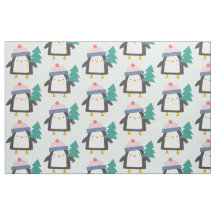 Cute jul Penguin Mönster i Teal Mint