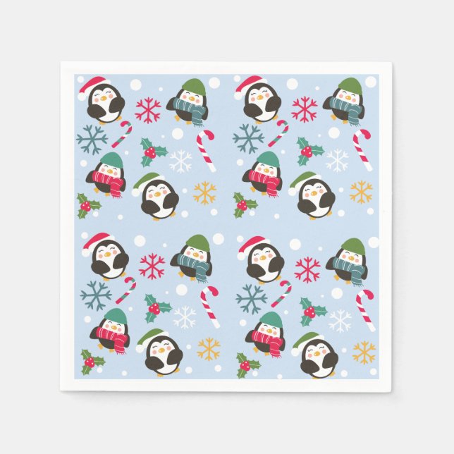 Cute jul Penguin Pappersservett (Framsidan)