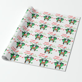 Cute jul Penguin Personlig Kids Presentpapper