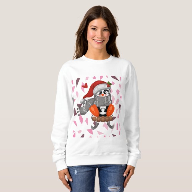 Cute jul Penguin T Shirt (Hel framsida)