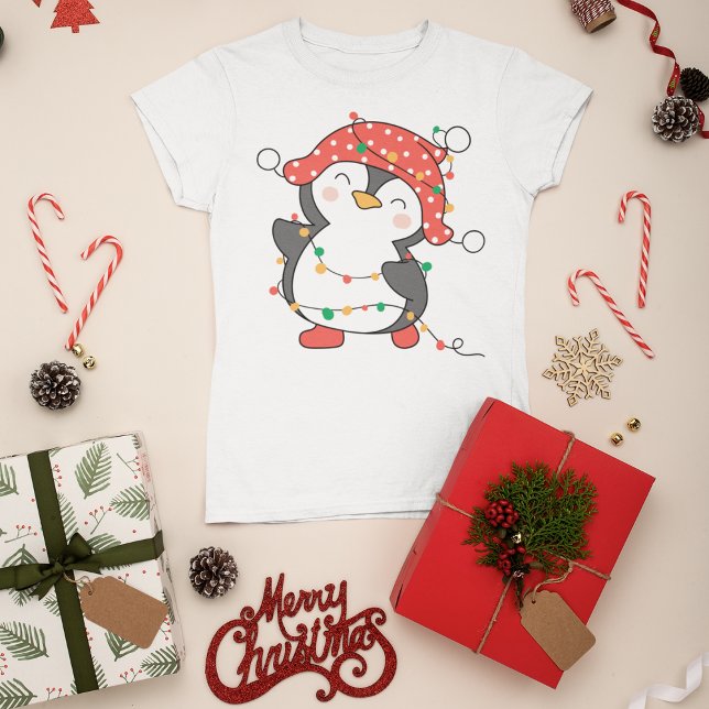 Cute jul Penguin T Shirt (Skapare uppladdad)