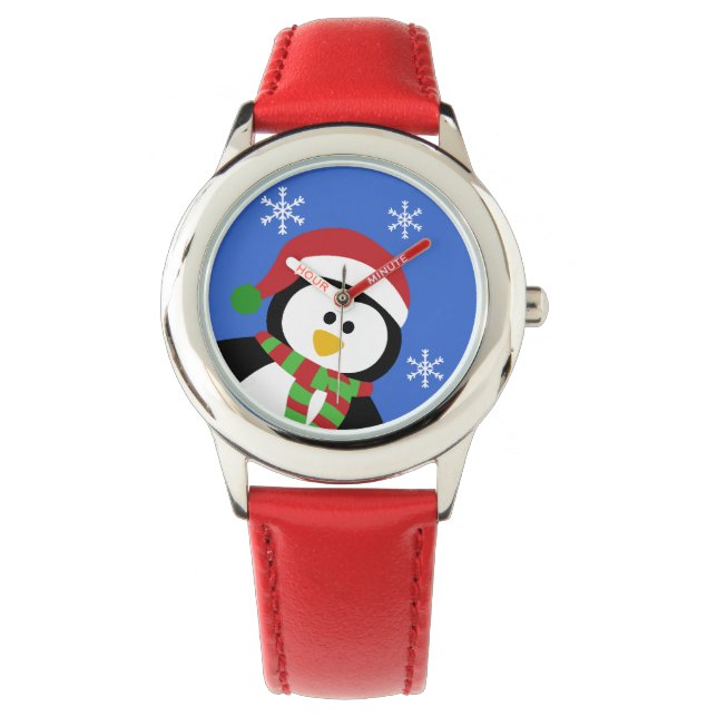 Cute jul Penguin Wrist Watch Armbandsur (Framsida)