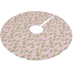 Cute Jul-Polkagrisarna Julafton Helgdag Munt Julgransmatta Borstad Polyester