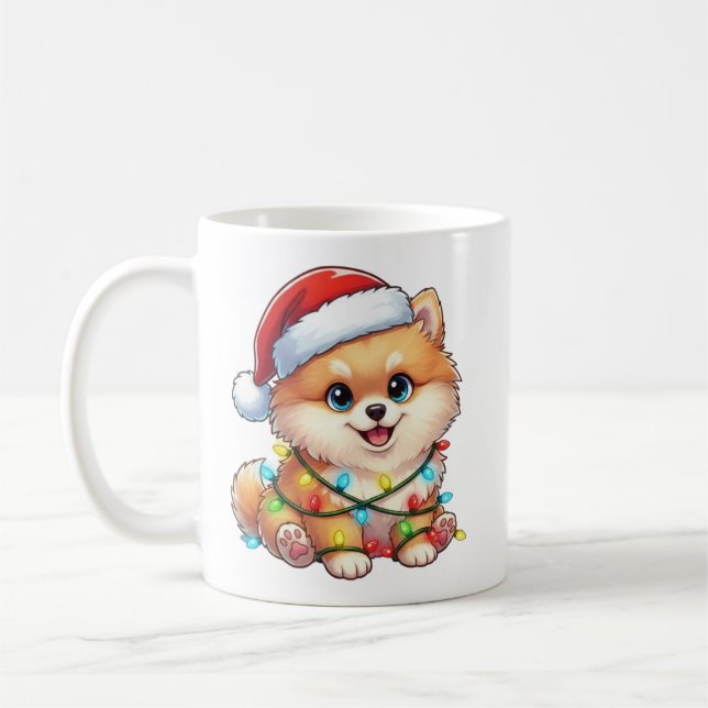 Cute jul Pommern Mugg (Vänster)