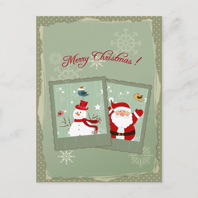 Cute jul Poscard Helg Vykort (Framsida)