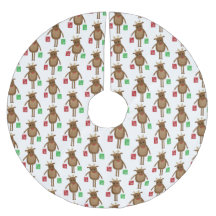 Cute jul-renar som köper Träd Skirt