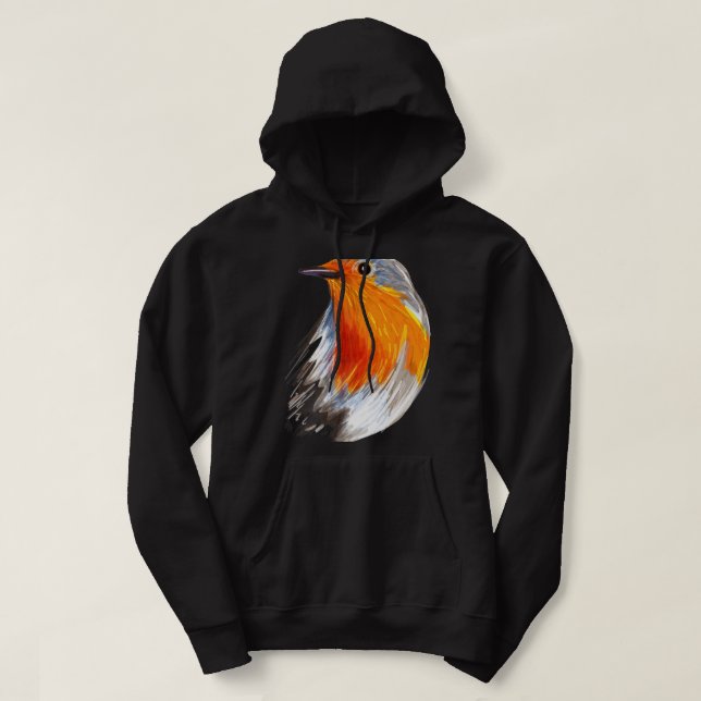 Cute jul Robin Costume Bird Watcher Birding Hoodie (Design framsida)