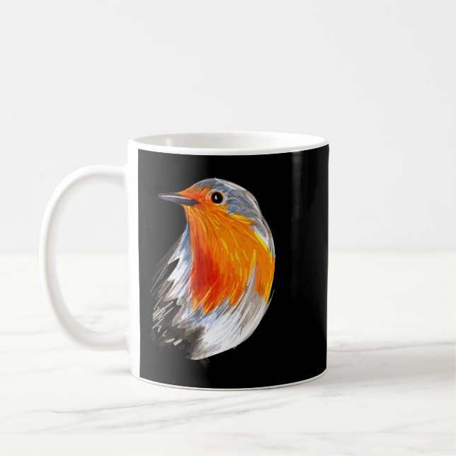 Cute jul Robin Costume Bird Watcher Birding Kaffemugg (Vänster)
