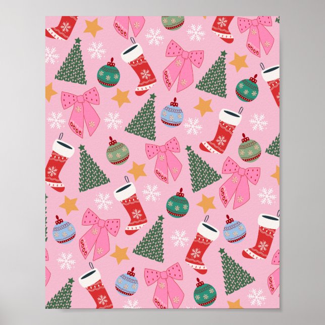 Cute Jul Rosa Poster (Framsidan)