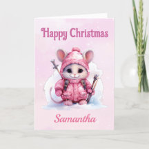 Cute Jul Rosa Winter Mouse
