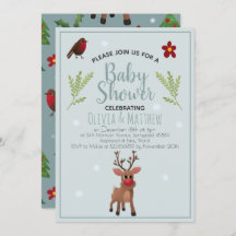 Cute Jul Rudolph Reindeer Baby Shower