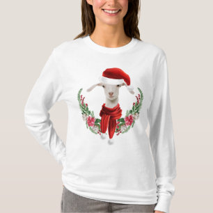 Cute jul Saanen Goat Kid 2 med andedräkt T Shirt