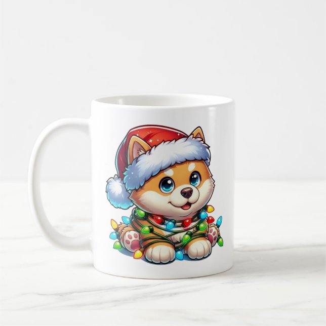 Cute jul Shiba Inu Mugg (Vänster)