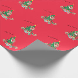 Cute jul Sloth Helgdag Presentpapper