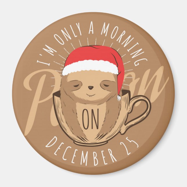 Cute jul Sloth Magnet (Framsidan)