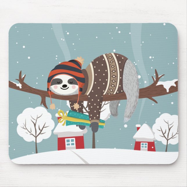 Cute jul Sloth Musmatta (Framsidan)